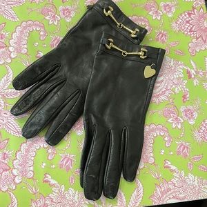 Moschino leather gloves